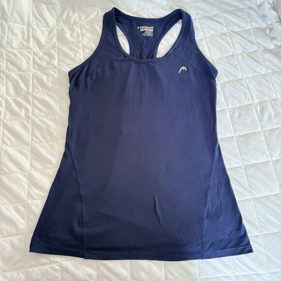 Head Womens Size XS Blue Tennis Golf Running Tank Top Racerback Yoga Workout - Picture 1 of 7